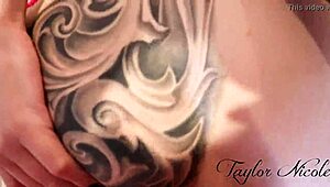 Taylor Nicole spreads legs for close-up messy creampie in wet pussy and big ass