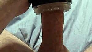 hot tattooed guy strokes monster cock hard while dirty talking to massive cumshot finish