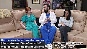 What If Doc Finds Out Nurse Ditria Rose Cums Hard With Her Vibrator On Duty?