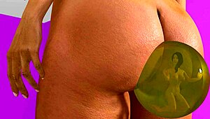 helga's farts bubble all over bound ava, wanna sniff her lesbian bondage gas up close??