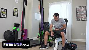 alex coal fembot massages muscular stud then submits to freeuse creampie pounding!!