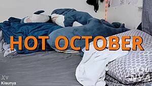 Day 7 heat has me fingering ass spooning with sloppy anal plug and missionary