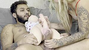 Hermanastro catches me fucking my trans doll on Christmas