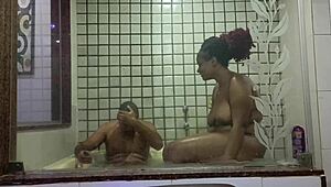 Latina teen's first hydromassage leads to big cock orgasm ride