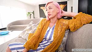 adira allure face sits jerks milf tits on allen swift's raging mother-in-law cock