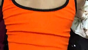 petite young teen begs delivery guy to creampie her tight pussy doggystyle no condom