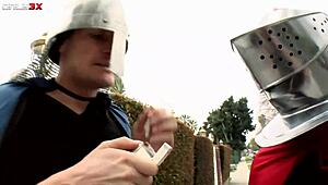 Veronica Rayne's Massive Tits Bounce in Outdoor Double Stranger Fuck