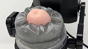 Watch this guy demonstrate the rubjoy robot fleshlight sex toy in action