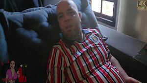 Cuckold Licks Creampie Surprise Clean from Big Clit Pussy!