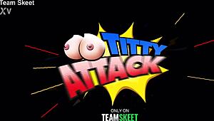 she stares at my oiled huge natural tits while i fuck her doggystyle for cash