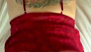 White slut bent over for deep doggystyle anal creampie pounding