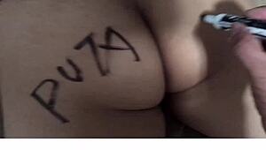 playing naughty with sexy latina santa dildo toy fun all night long