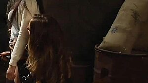 Tied Lesbian Slave Punished with Femdom Strapon Doggystyle to Orgasm