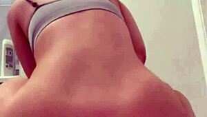 Horny american student girlfriend squirts on webcam for you