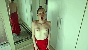 bet you cant resist watching this skinny milf strip and tease in heels