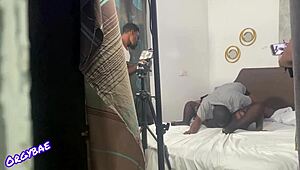 hey check behind scenes wet milf pussy play on set 😏