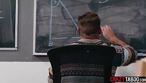 hey teacher you masturbated so now i fuck you rough in classroom
