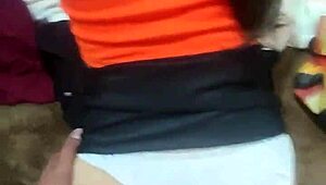 petite young teen begs delivery guy to creampie her tight pussy doggystyle no condom