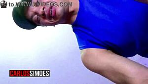 Sexy Curvy Gym Latina Invites Muscular Stud for Wild Ass Sitting Ride