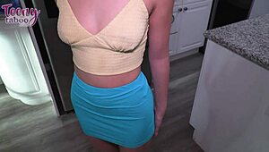 Angel Gostosa's thick ass bent over for stepdad creampie pounding!