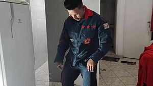 curvy ebony aunt quenches niece's fiery lust with fireman help