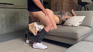 flaca cachonda sucks and rides her brother-in-laws monster cock after the party doggystyle