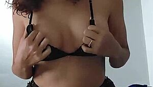 stepsis flaunts big tits ass in lingerie doggystyle