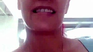 housewife milf flashes big natural tits in public cum walk play