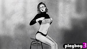 Intrigued by teen secretary skye blue stripping naked tits after office undress?