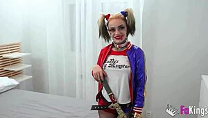 i found nasty lady medusa as harley quinn craving my monster cock ride