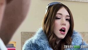 principal tames bratty petite teen's wild moans with big ass tits in office pov taboo