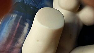 Tender Redhead Fuck Doll’s Pussy Pounded Hard on Office Desk