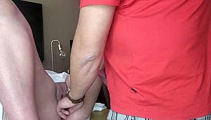 Watch my foster stepmom beg for my load deep in her shaved pussy