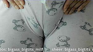 cameltoe in pajamas got me so wet i had to spread my juicy latina pussy lips and squirt all over