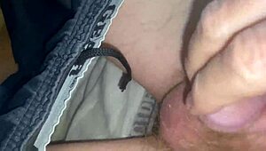 i hide my dick and stroke it hard till cum explodes