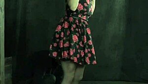 oh man this bound milf screams under femdom whipping torment...