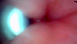 Ever wonder what endoscope sees during sloppy cumshot? Huge cocks drip creampie from public double anal with toys