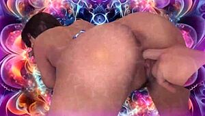 a wild japanese teen slut orgasms hard to psychedelic beats fusing sex and trippy music vibes