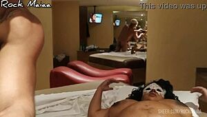 nine months pregnant brazilian gets oiled massage milked pussy fucked gaping