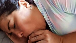 colombian milf with huge tits rides stepson cock hard