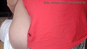 Watch my foster stepmom beg for my load deep in her shaved pussy