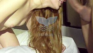 a husband and wife dive into their first swinger party fingering and squirting wildly