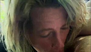 streetwalker delivers deep bbbj spits cum on cock then sucks again