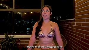 colombian latina brunette daniela adrea cheats husband jacuzzi masseur fuck