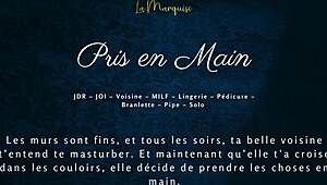 French milf neighbor grabs controls strokes teases in hot audio porn session