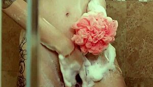 Sexy Babe Bent Over Doggystyle in Steamy Shower Fuck