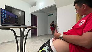 HE JERKS OFF For His Employee And THIS WILD Thing Happens!