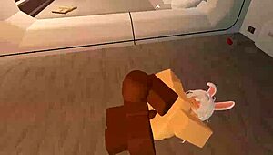 Shy Bunny Takes Monster BBC In Roblox Fuck