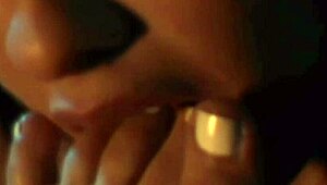 Svetlanna's white toenails lure ravena into barefoot lesbian foot worship and domination