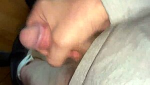 i hide my dick and stroke it hard till cum explodes